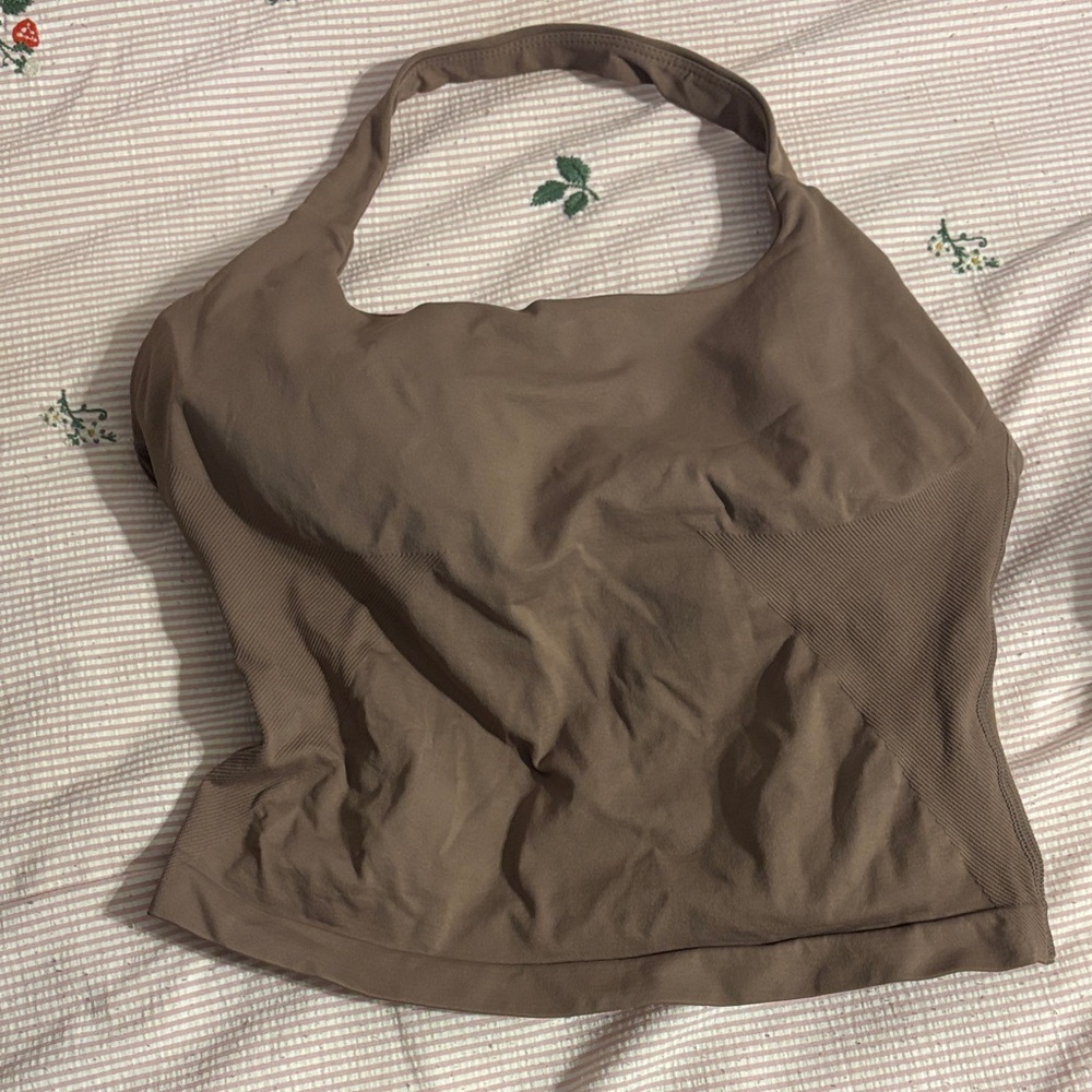 Brown Active Halter Top